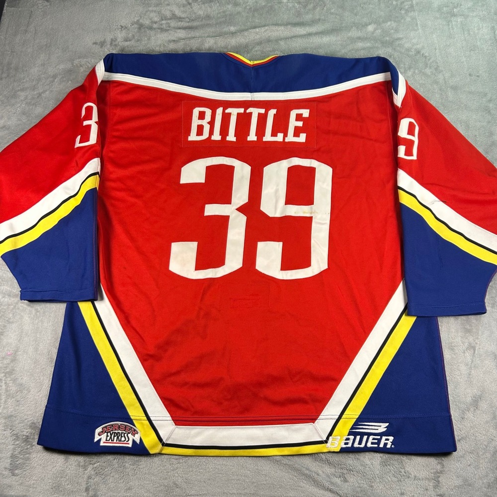 Bauer Pro Hockey Jersey Mens 56 Red Blue 67 West Bittle 39 Jersey Express Canada